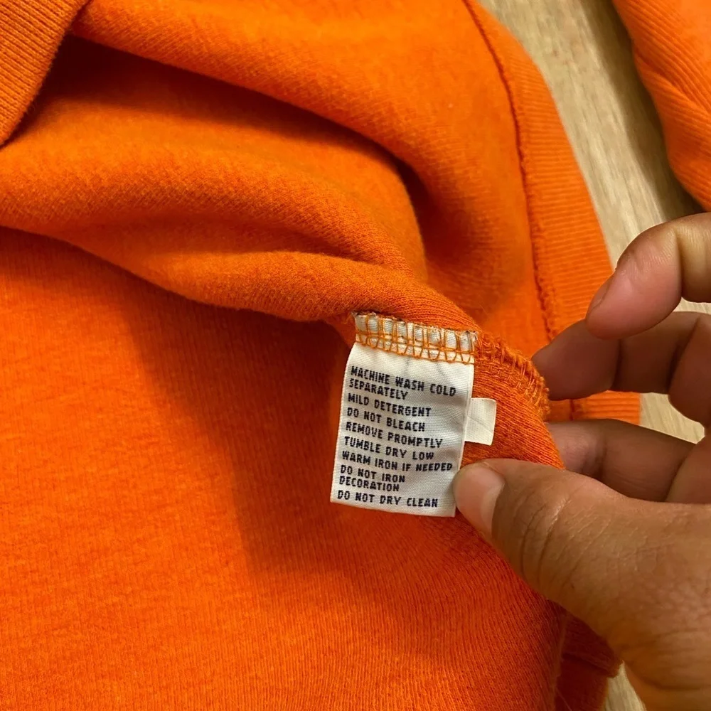 Ralph Lauren Men's Bright Orange Zip-Up Sweater